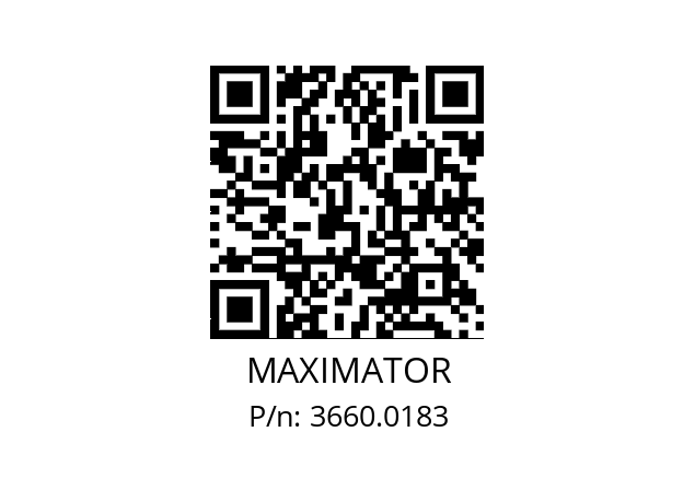   MAXIMATOR 3660.0183