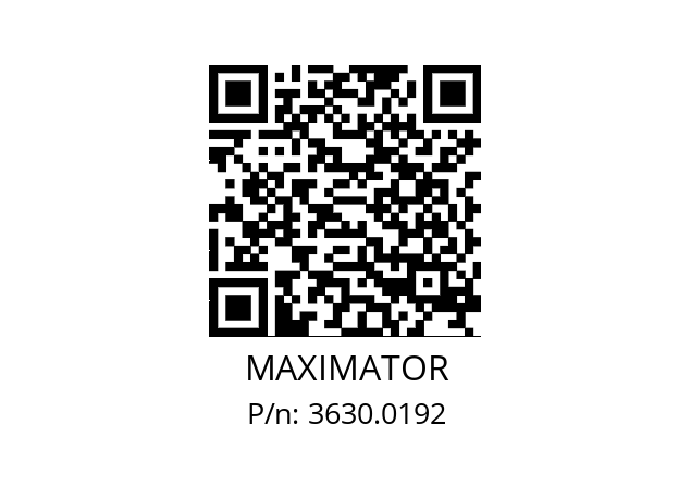   MAXIMATOR 3630.0192