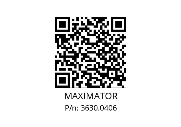   MAXIMATOR 3630.0406