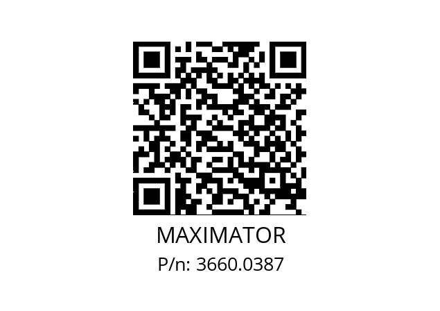   MAXIMATOR 3660.0387