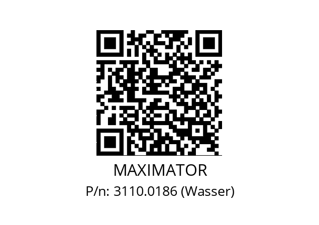   MAXIMATOR 3110.0186 (Wasser)