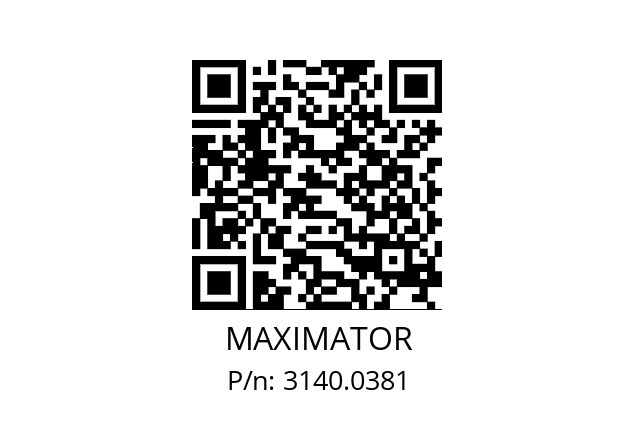   MAXIMATOR 3140.0381