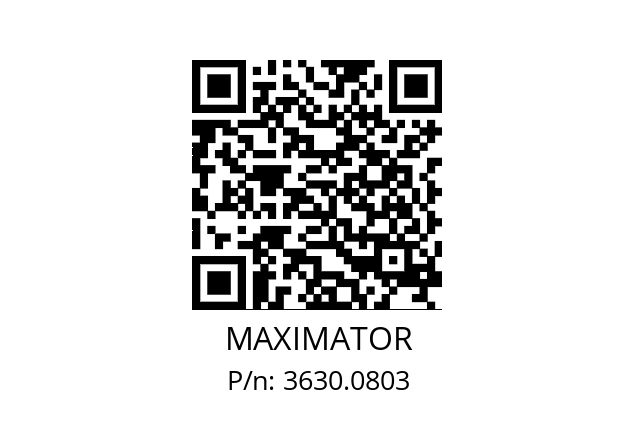   MAXIMATOR 3630.0803