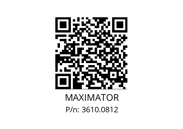   MAXIMATOR 3610.0812