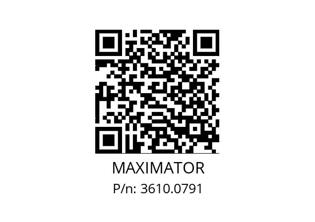   MAXIMATOR 3610.0791