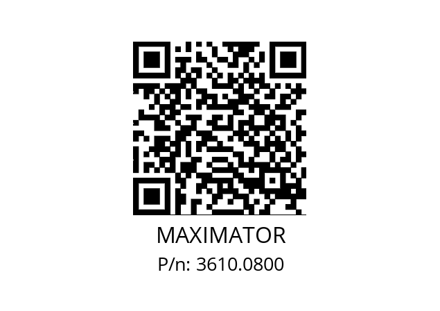   MAXIMATOR 3610.0800