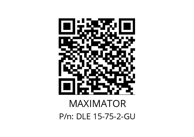   MAXIMATOR DLE 15-75-2-GU