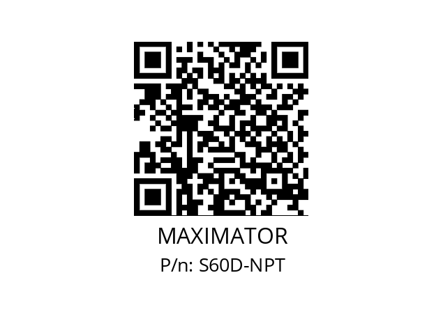   MAXIMATOR S60D-NPT