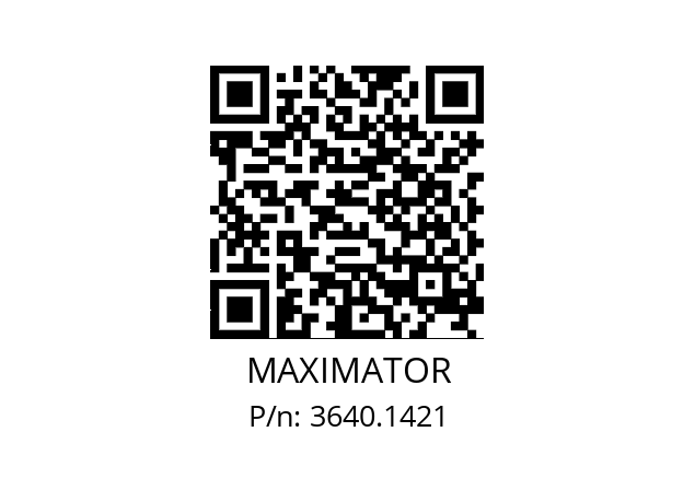   MAXIMATOR 3640.1421