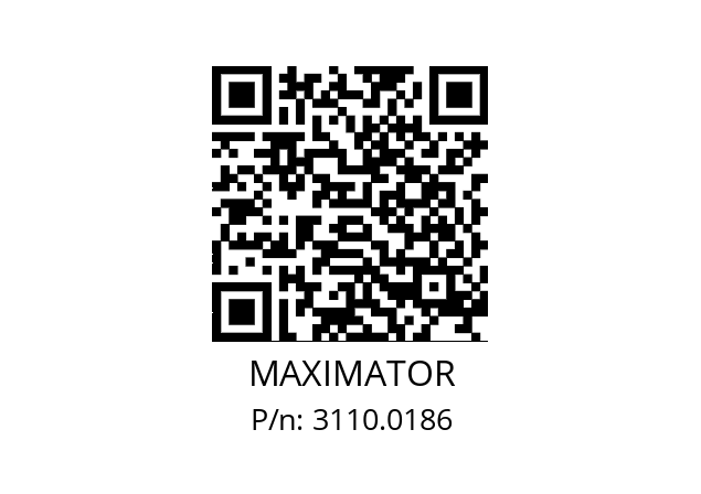   MAXIMATOR 3110.0186