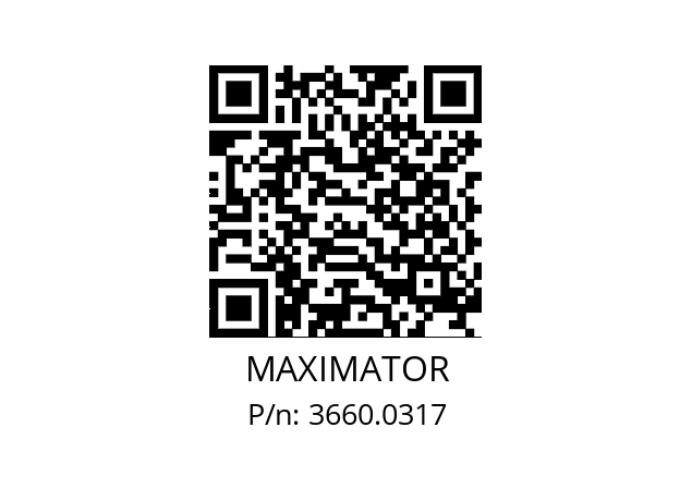   MAXIMATOR 3660.0317