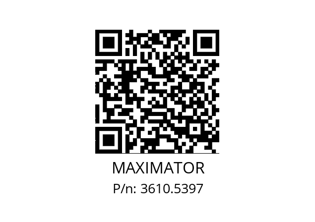   MAXIMATOR 3610.5397