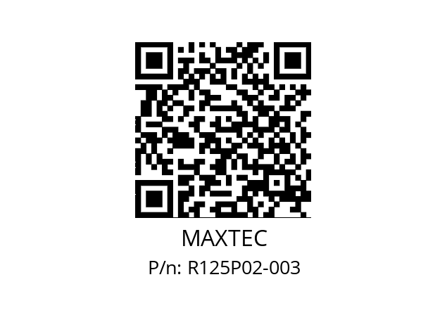   MAXTEC R125P02-003