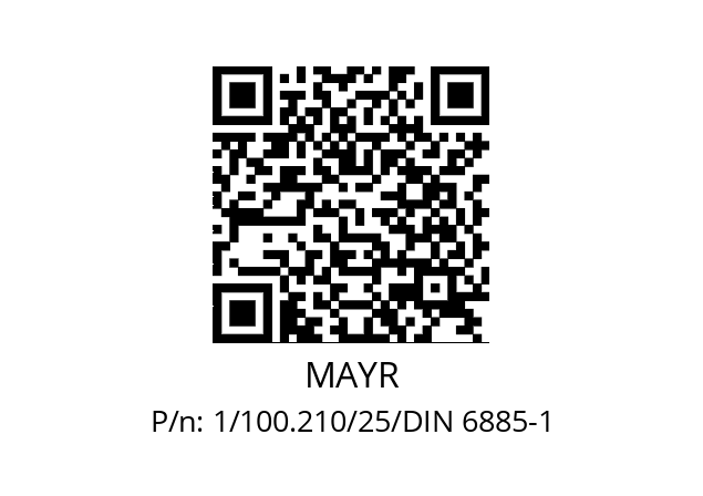   MAYR 1/100.210/25/DIN 6885-1