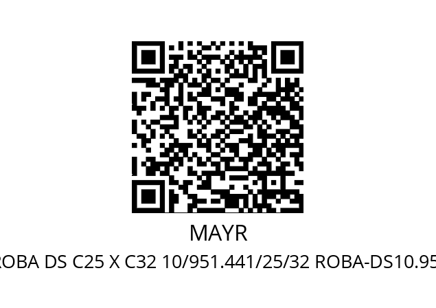   MAYR ROBA DS C25 X C32 10/951.441/25/32 ROBA-DS10.951.441