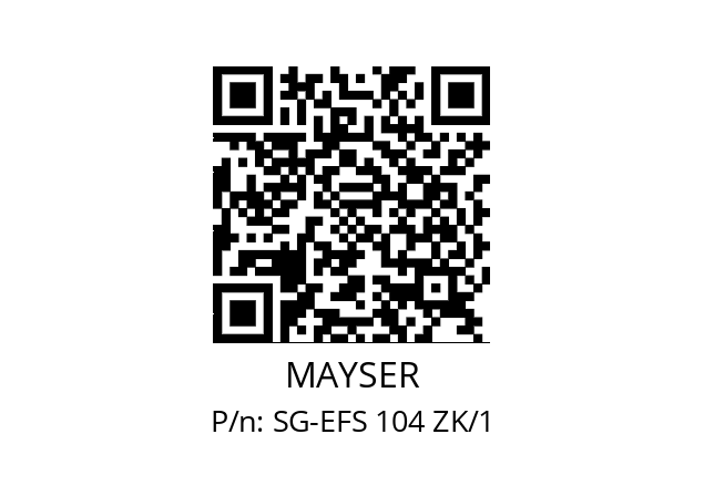   MAYSER SG-EFS 104 ZK/1