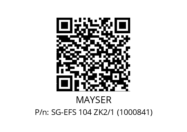   MAYSER SG-EFS 104 ZK2/1 (1000841)