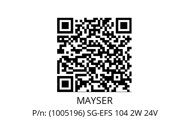   MAYSER (1005196) SG-EFS 104 2W 24V