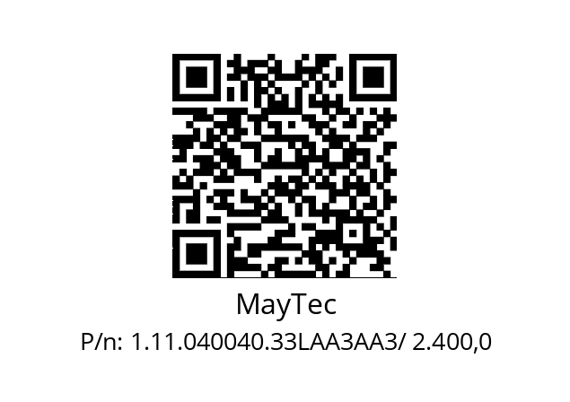   MayTec 1.11.040040.33LAA3AA3/ 2.400,0