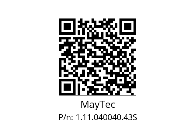   MayTec 1.11.040040.43S