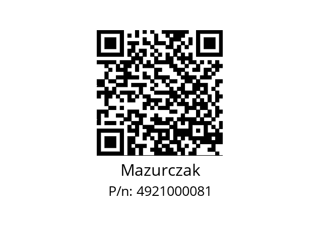   Mazurczak 4921000081