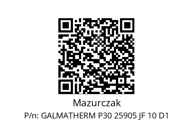   Mazurczak GALMATHERM P30 25905 JF 10 D1