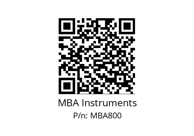  1213465 MBA Instruments MBA800