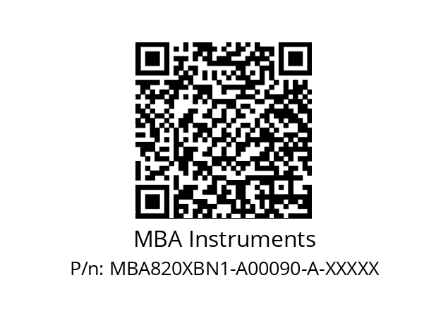   MBA Instruments MBA820XBN1-A00090-A-XXXXX