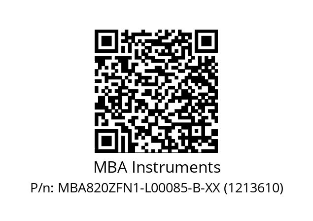   MBA Instruments MBA820ZFN1-L00085-B-XX (1213610)