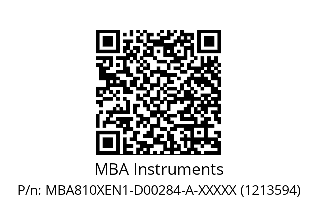   MBA Instruments MBA810XEN1-D00284-A-XXXXX (1213594)