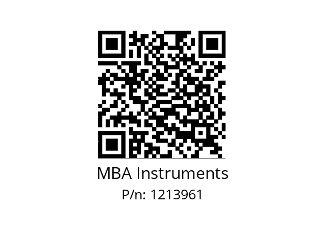   MBA Instruments 1213961