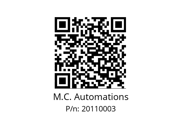   M.C. Automations 20110003