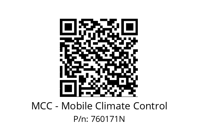   MCC - Mobile Climate Control 760171N