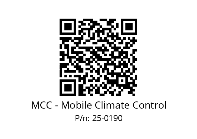   MCC - Mobile Climate Control 25-0190