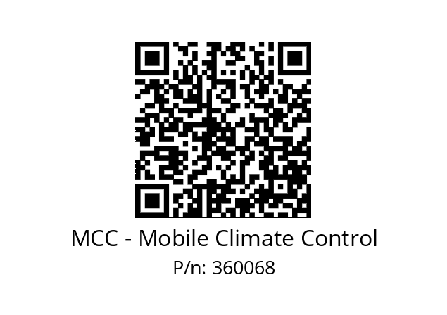   26-0666  MCC - Mobile Climate Control 360068