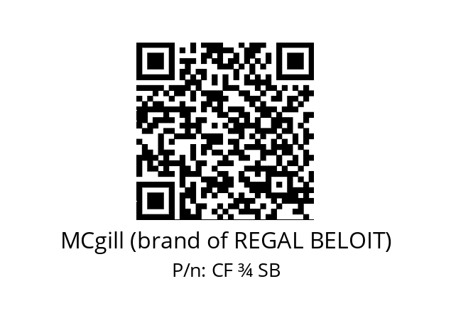   MCgill (brand of REGAL BELOIT) CF ¾ SB