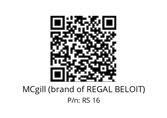   MCgill (brand of REGAL BELOIT) RS 16