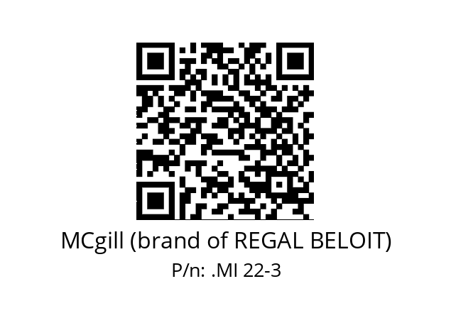   MCgill (brand of REGAL BELOIT) .MI 22-3