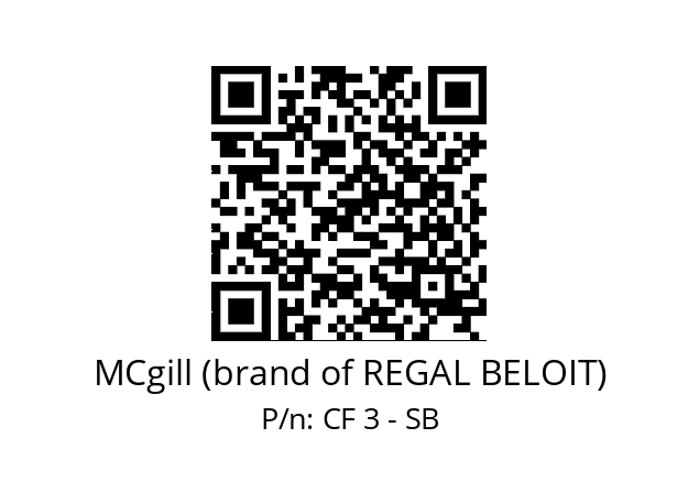   MCgill (brand of REGAL BELOIT) CF 3 - SB