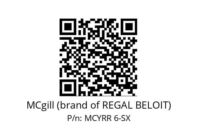   MCgill (brand of REGAL BELOIT) MCYRR 6-SX