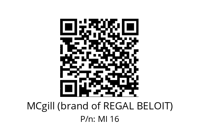   MCgill (brand of REGAL BELOIT) MI 16