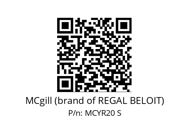   MCgill (brand of REGAL BELOIT) MCYR20 S