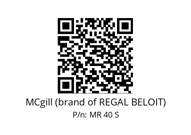   MCgill (brand of REGAL BELOIT) MR 40 S