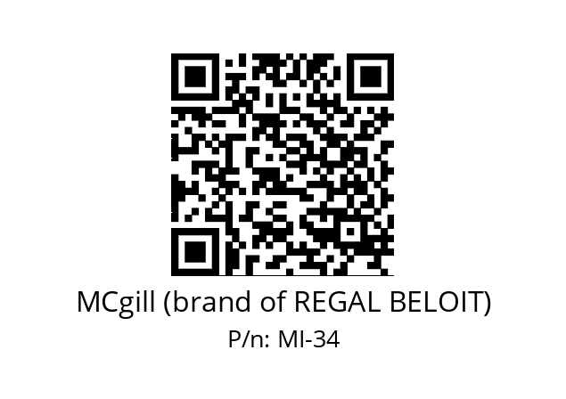   MCgill (brand of REGAL BELOIT) MI-34