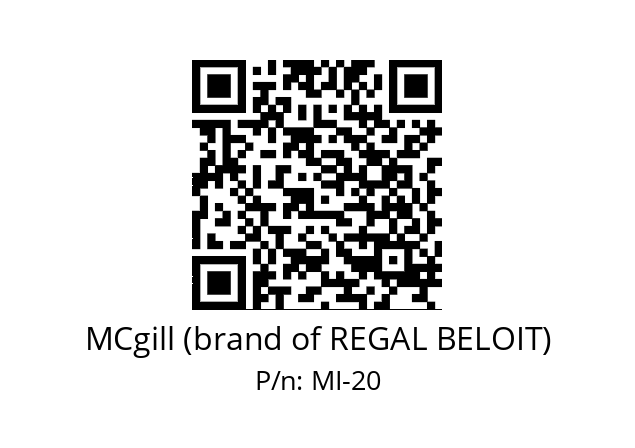   MCgill (brand of REGAL BELOIT) MI-20