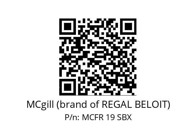   MCgill (brand of REGAL BELOIT) MCFR 19 SBX