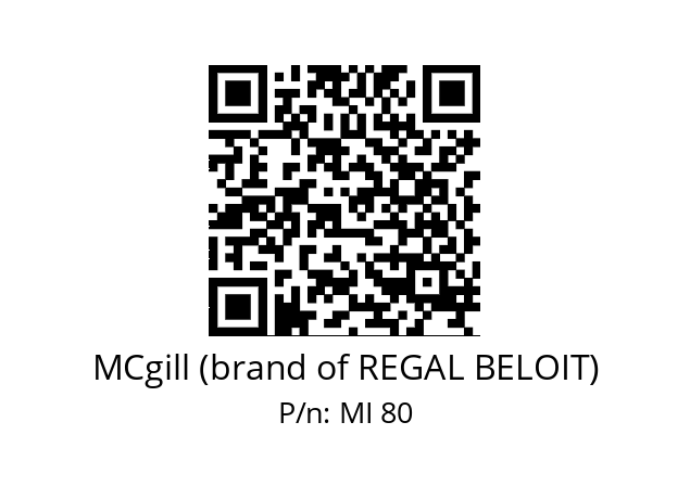   MCgill (brand of REGAL BELOIT) MI 80