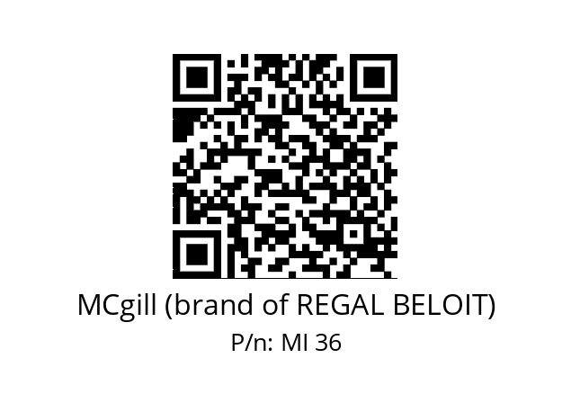   MCgill (brand of REGAL BELOIT) MI 36