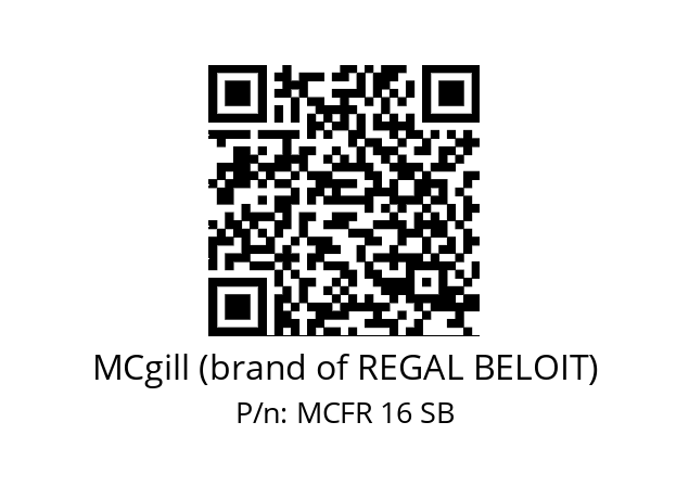   MCgill (brand of REGAL BELOIT) MCFR 16 SB