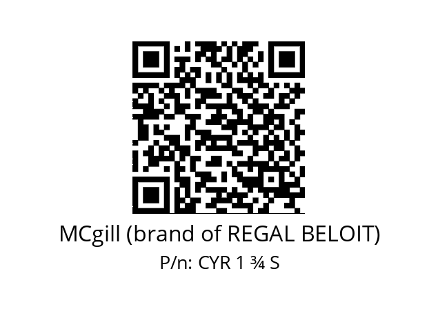   MCgill (brand of REGAL BELOIT) CYR 1 ¾ S